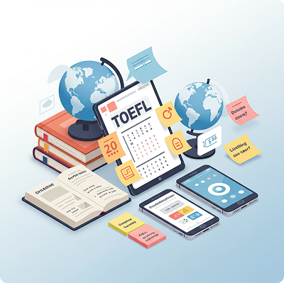 اختبار التوفل TOEFL بالتعاون مع Amideast وETS